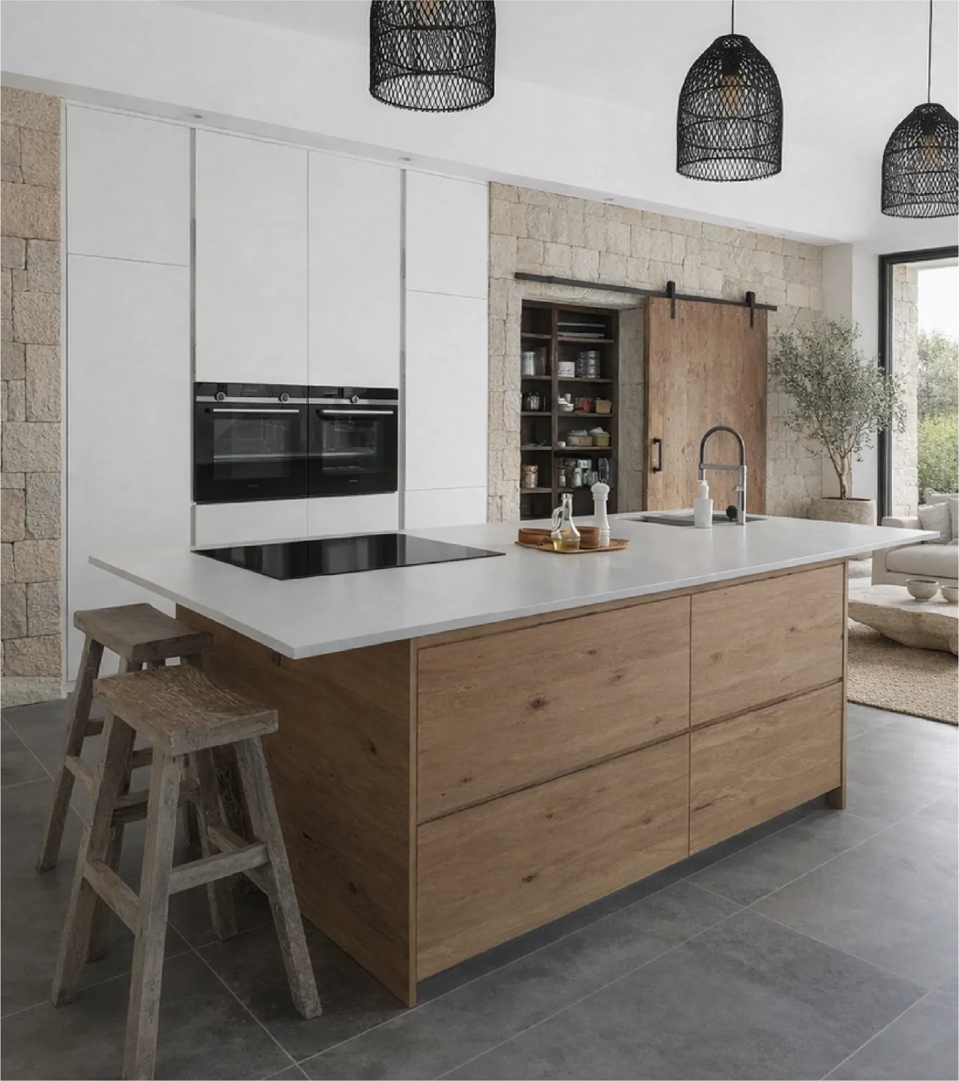 Proyecto de salón contemporáneo de estudio e